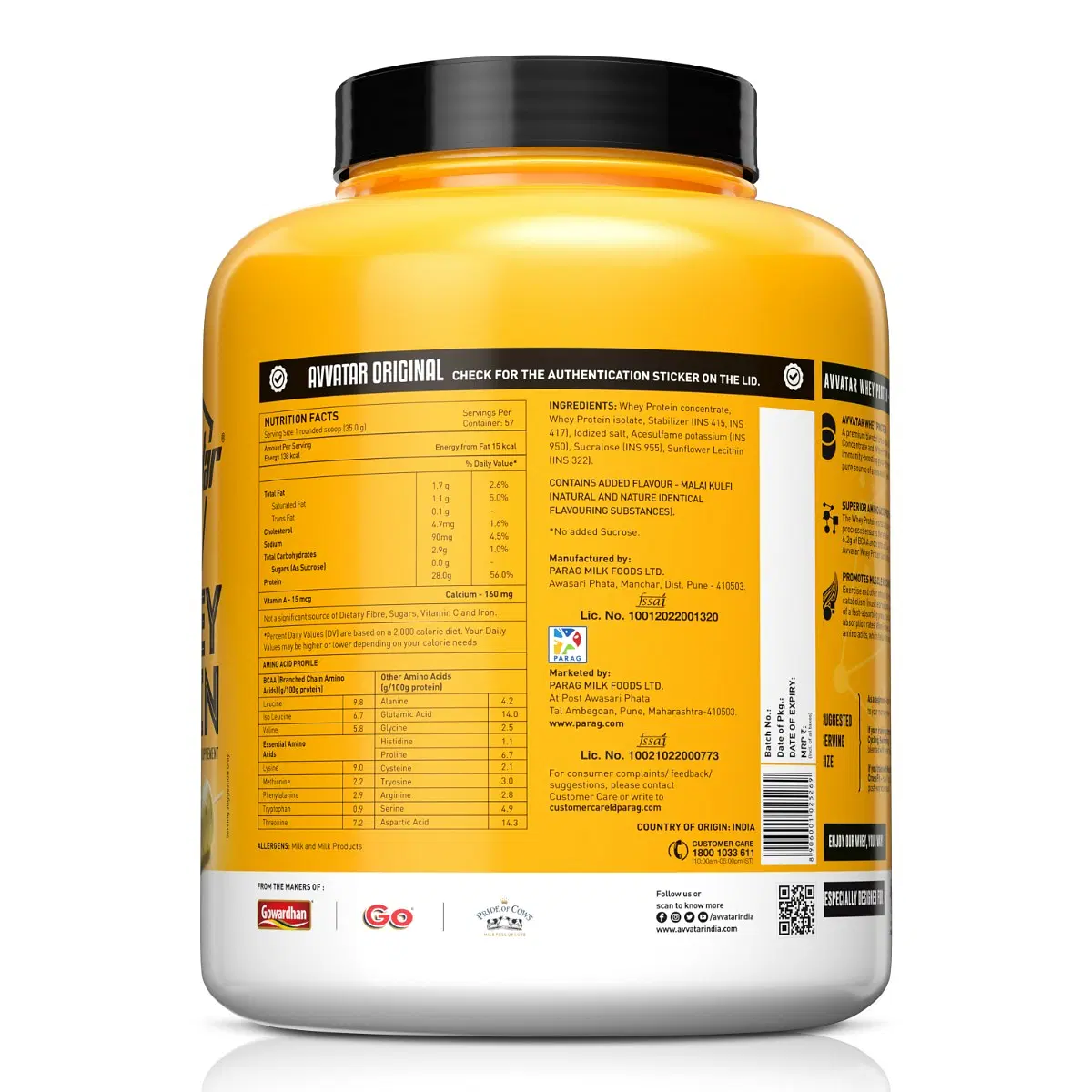 AVVATAR Whey Protein (Malai Kulfi Flavour)