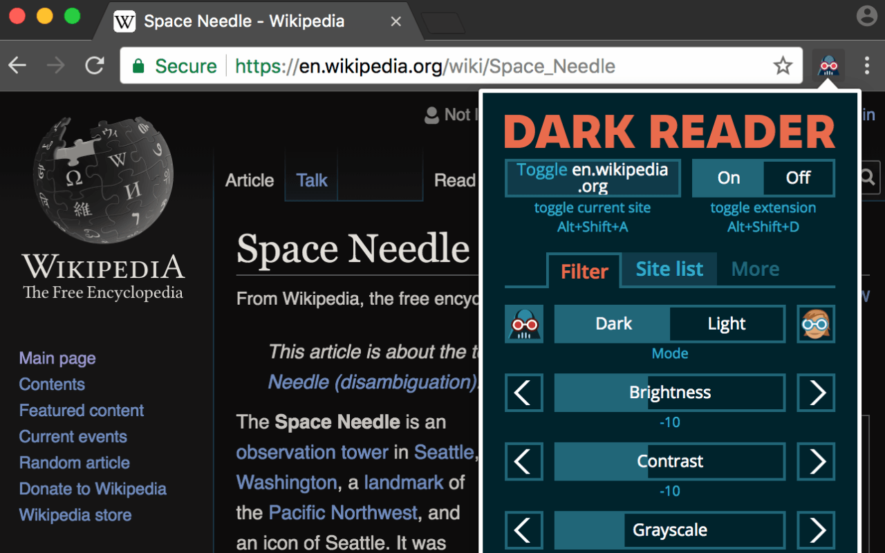Dark Reader: Eye Comfort for Late-Night Browsing