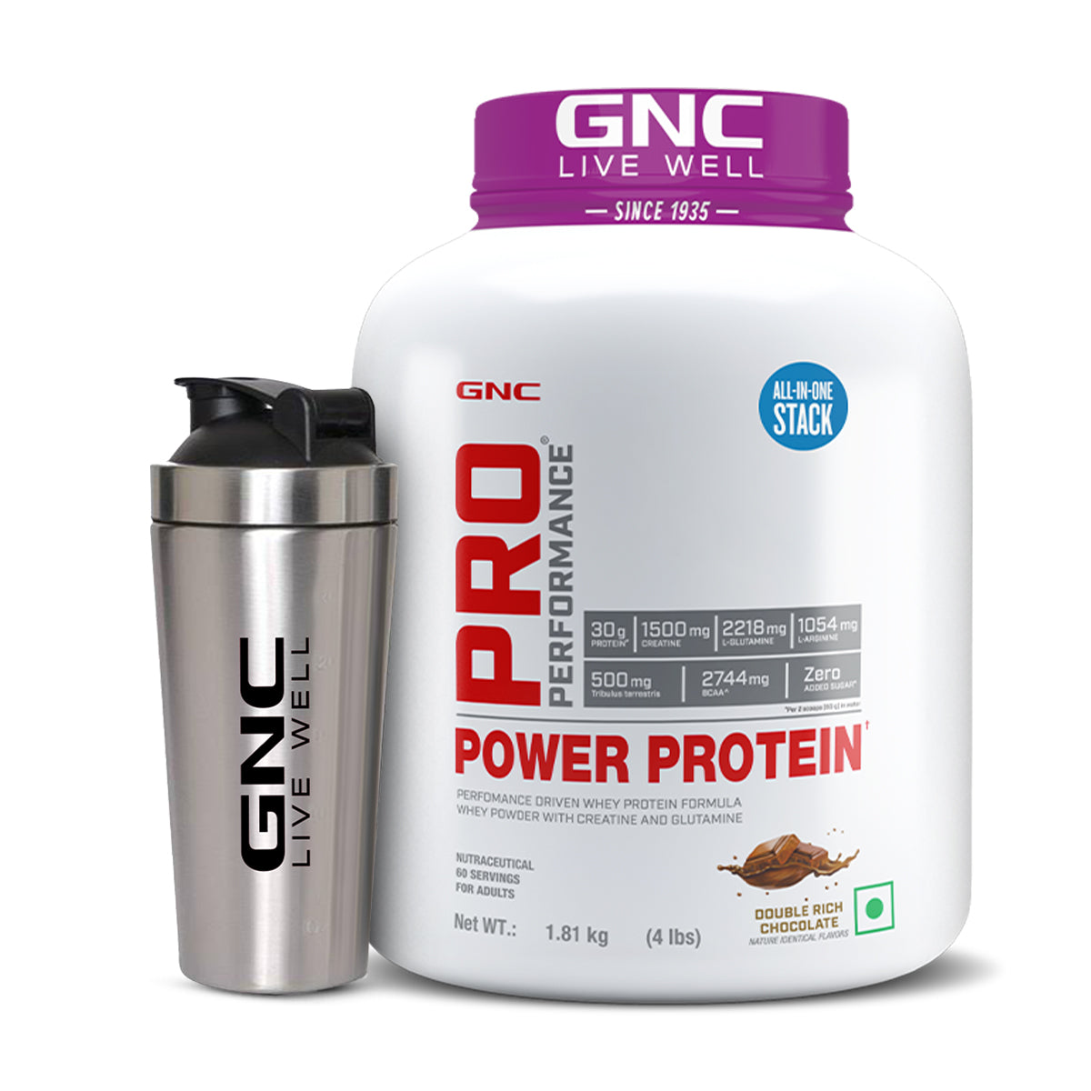 GNC Pro Performance 100% Whey with Steel Shaker