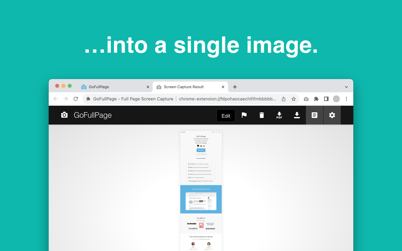 GoFullPage - Full-Page Capture with No Pop-Ups