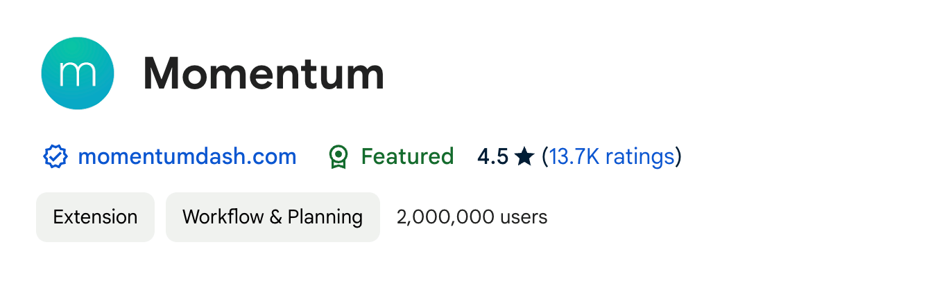 Momentum: Stay Inspired with Every New Tab