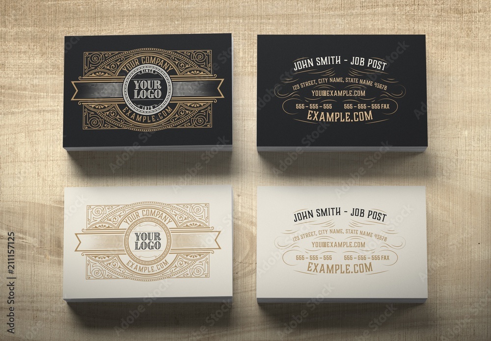 Vintage Business Card Designs