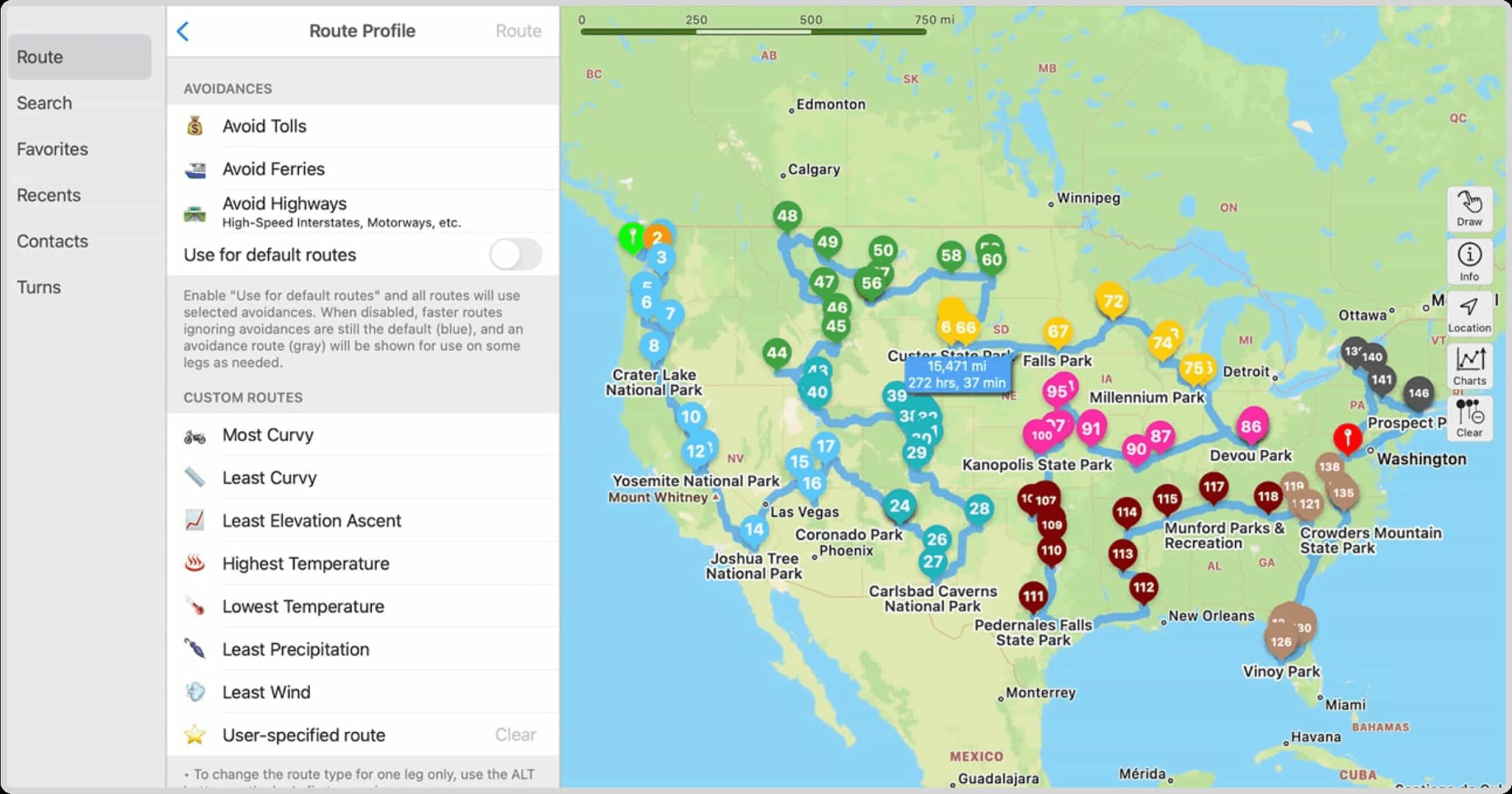 InRoute Route Planner: Precision for Road Trippers