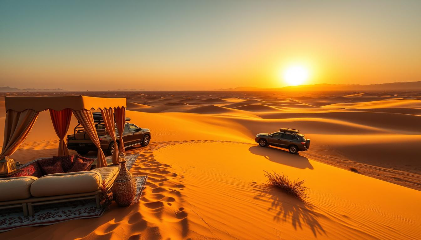 Dubai Luxury Desert Safari with Falconry, Camel Ride & Dinner