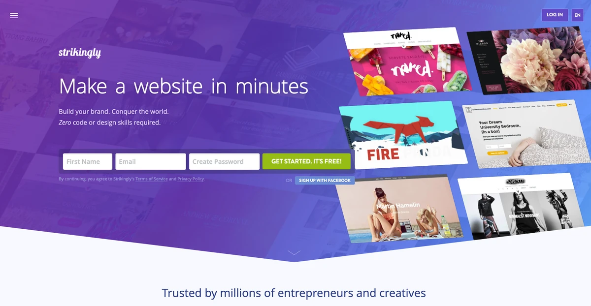 Strikingly – Best for Simple & Personal Websites