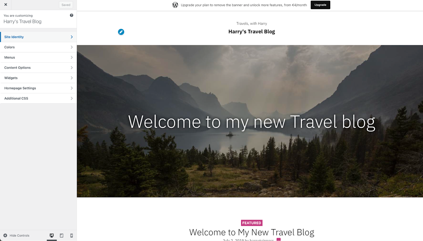 WordPress.com – Best for Blogging and Content Websites