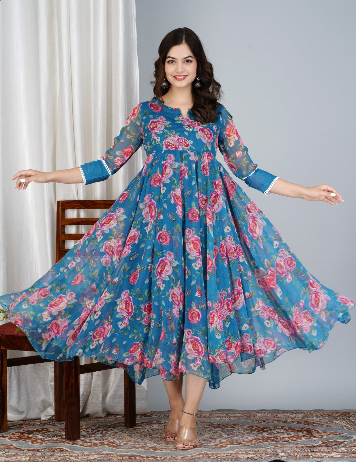 Anarkali Kurti – Graceful Yet Office-Appropriate